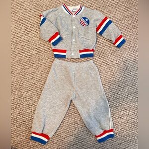 Vintage Baseball Sweat suit set 24 months